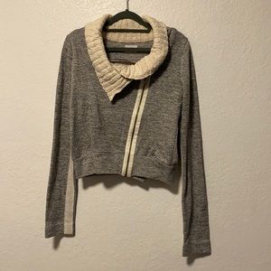 Grey zip up sweater